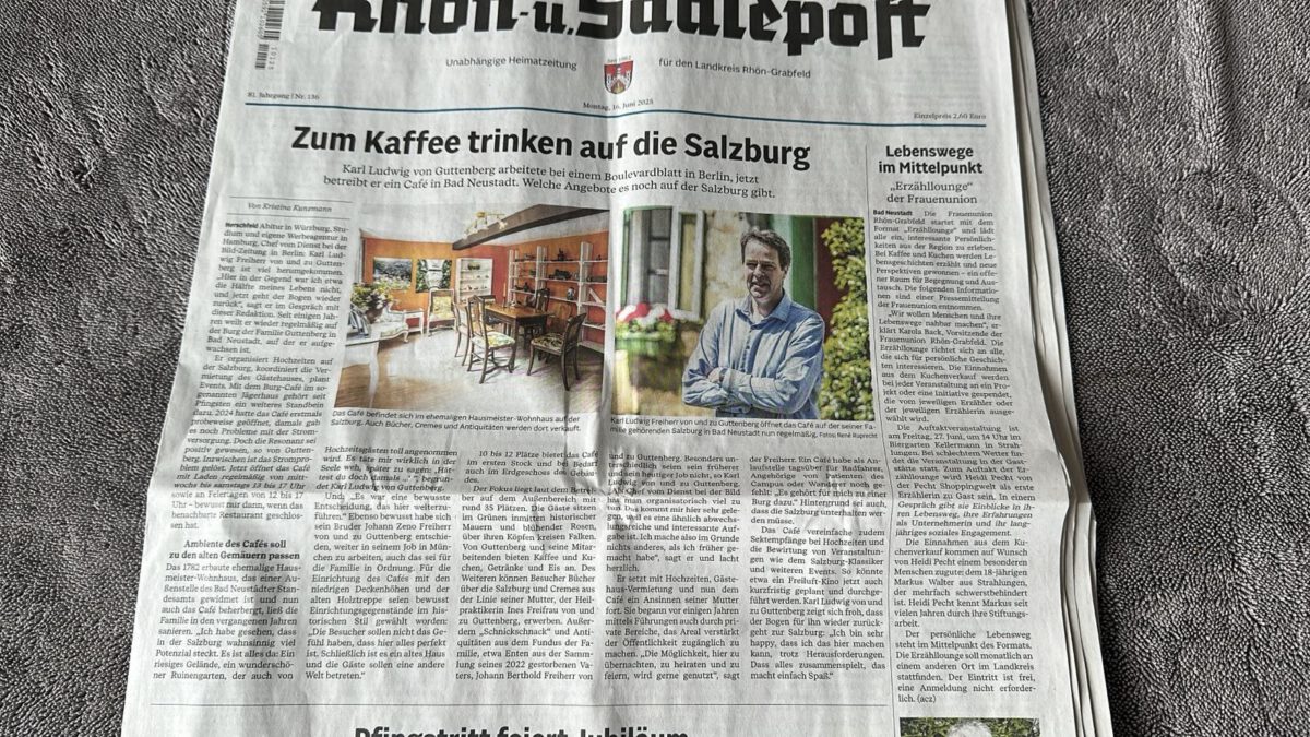 Café in der Rhön und Saale Post und Mainpost